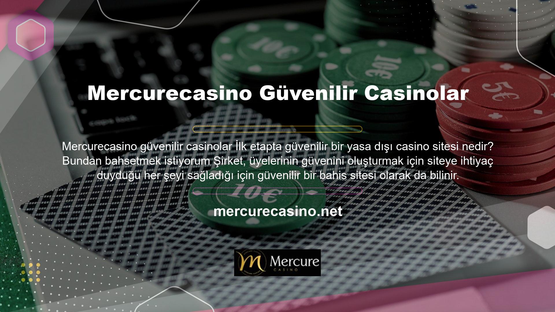 Bu durumda, Mercurecasino Casino Mercurecasino güvenilir casinolar bir lisansa sahiptir Üyelere fırsat sunun bahis yapın ve casinolar oynayın