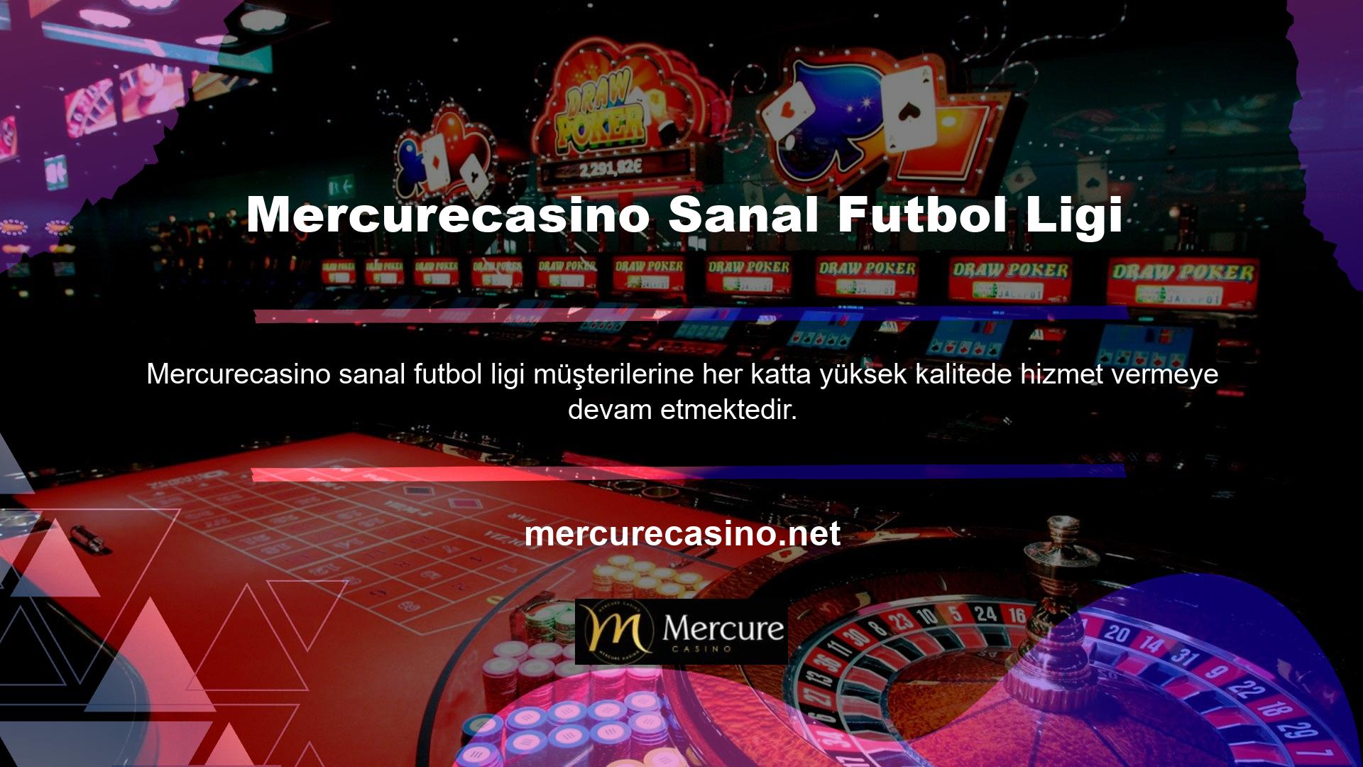 FIFA ve diğer en iyi oyunlar ile futbol bahisleri, Virtual Football Mercurecasino aracılığıyla müşterilere sunulmaktadır